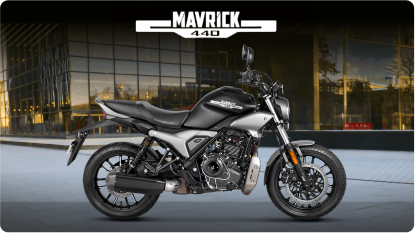 Hero Mavrick 440 Phantom Black at Bharat Auto Hub Hero Premia Thane