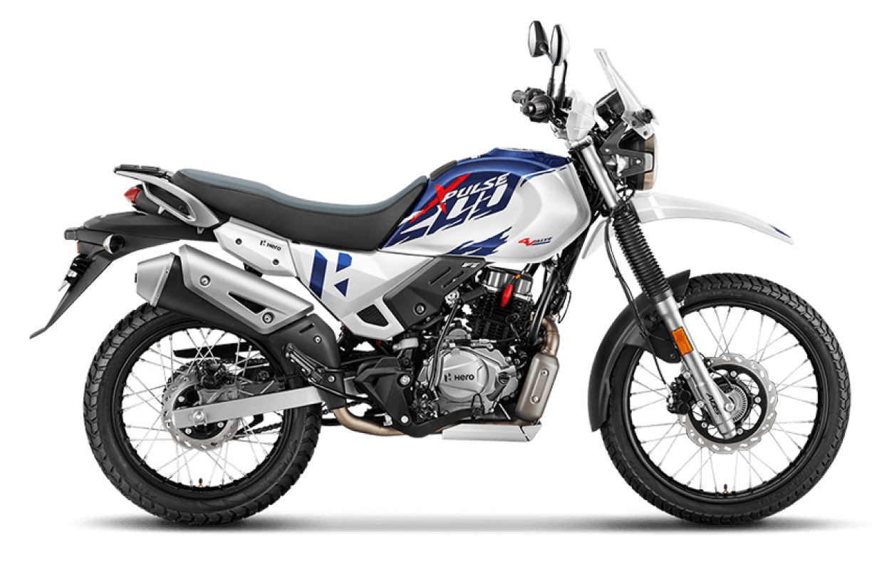 Hero XPulse 200 4V Met Nexus Blue White at Bharat Auto Hub Hero Premia Thane